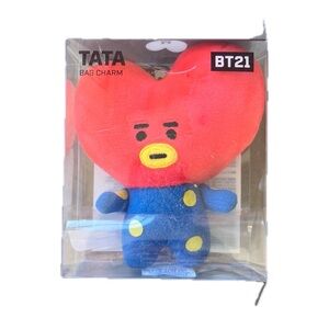 BT21 Tata Plush Bag Charm Keychain Official K-Pop Character New in Box